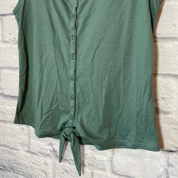 KISMET Vale Laurel Button Front Crochet Yoke Trim Sleeveless Top Extra Small - Picture 6 of 14